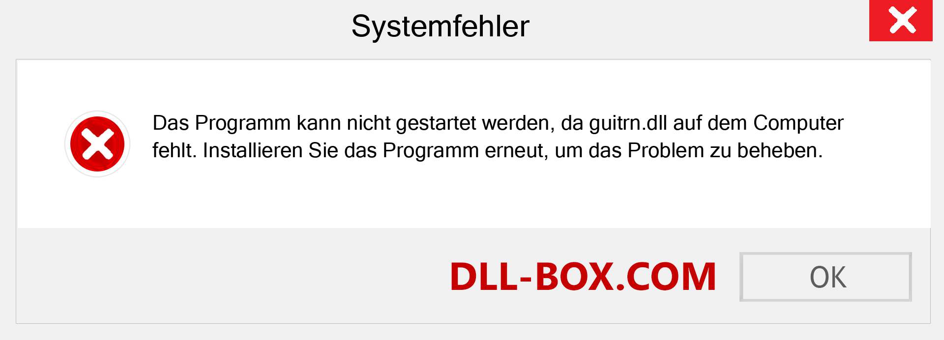 guitrn.dll-Datei fehlt?. Download für Windows 7, 8, 10 - Fix guitrn dll Missing Error unter Windows, Fotos, Bildern